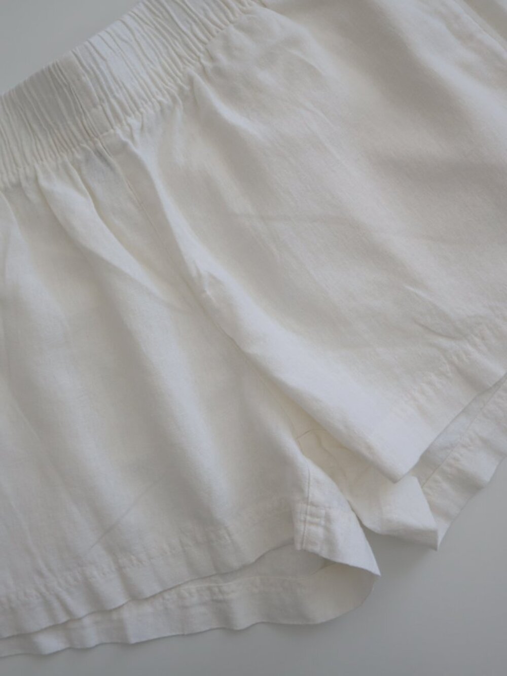 Old Navy White Linen Blend Shorts | L - Picture 4 of 6